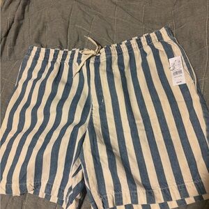 PAC Sun NWT Blue and White Striped Men's Swim Shorts
